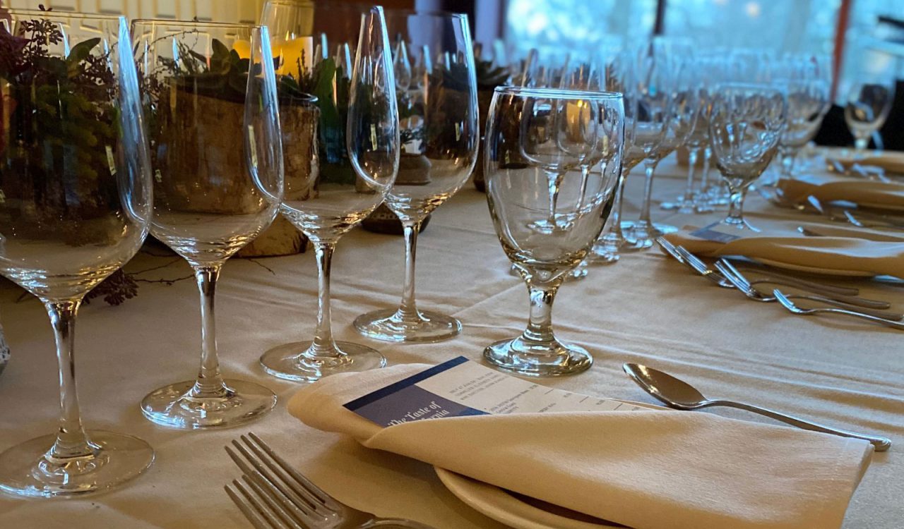 Wine Dinner Set Up